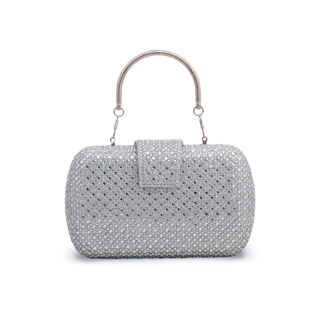 Silver Fancy Clutch P23851