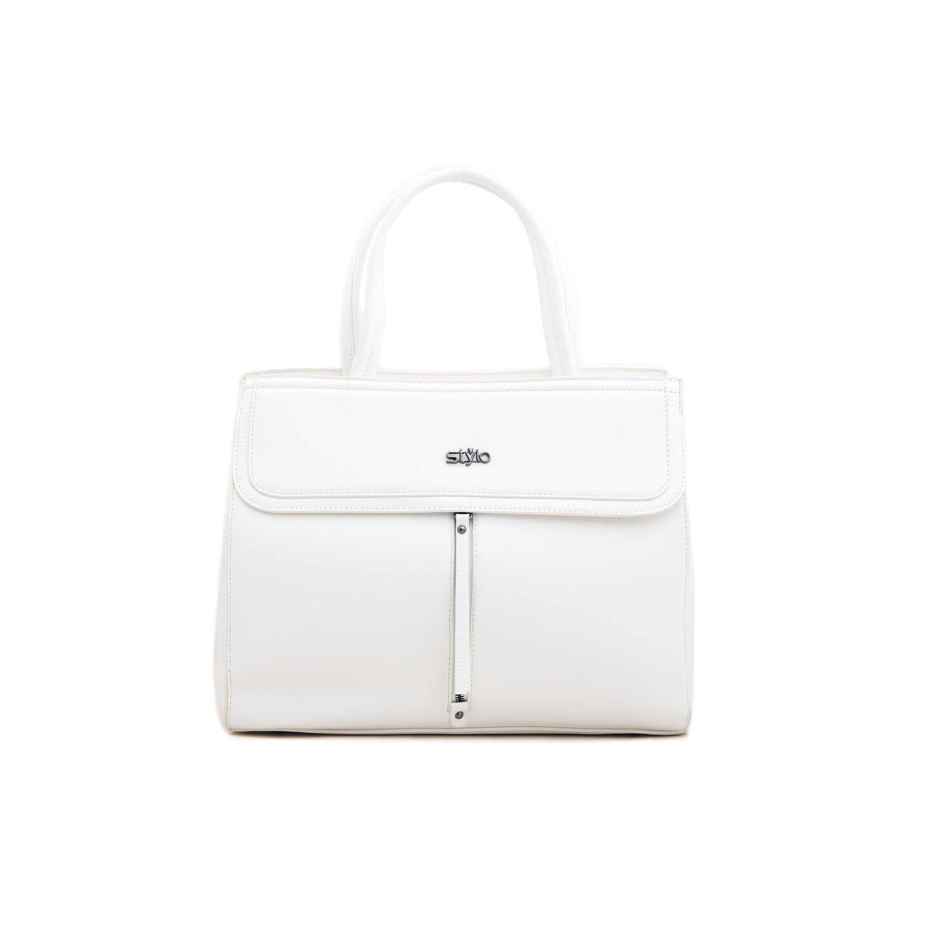 White Formal Hand Bag P35308