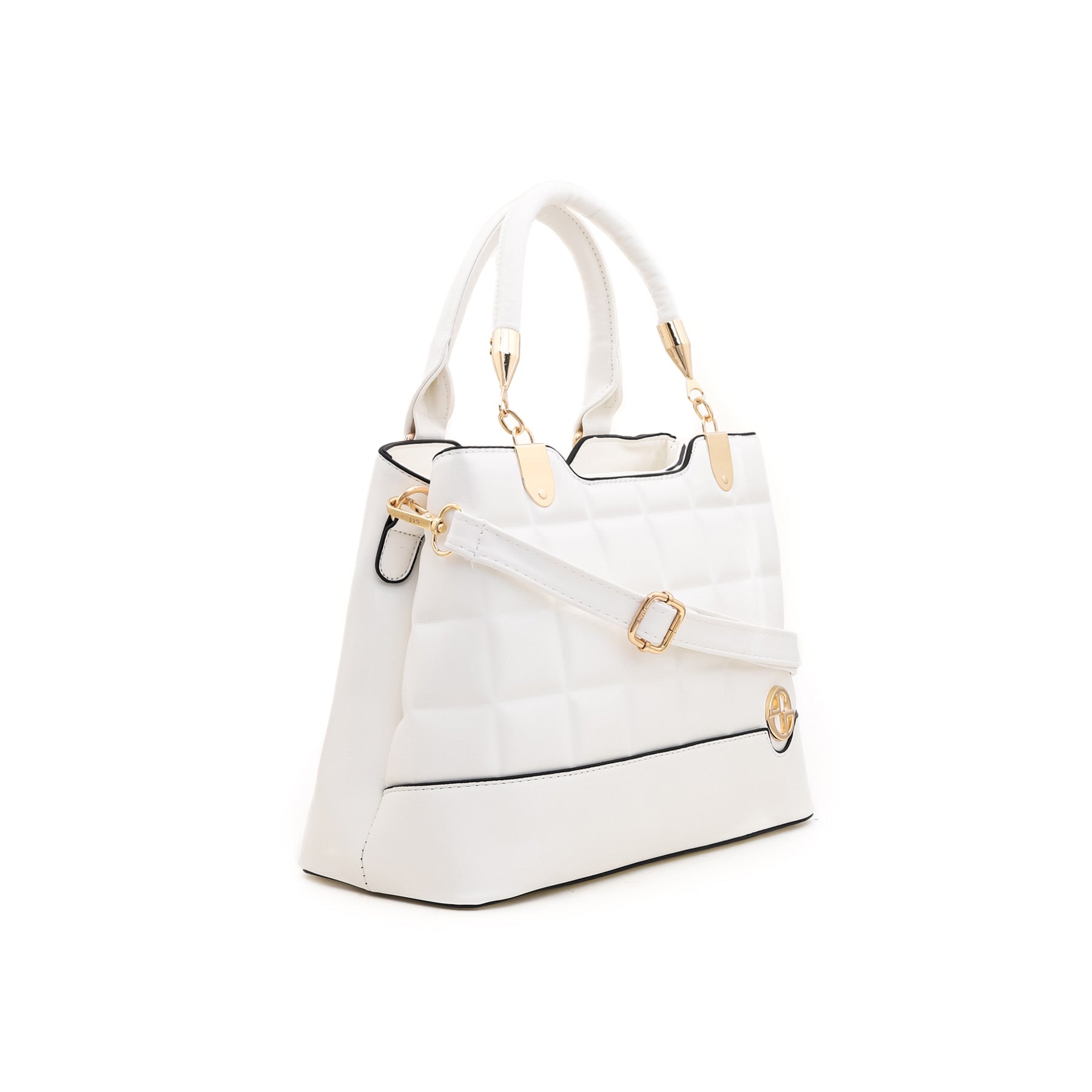 White Formal Hand Bag P35655