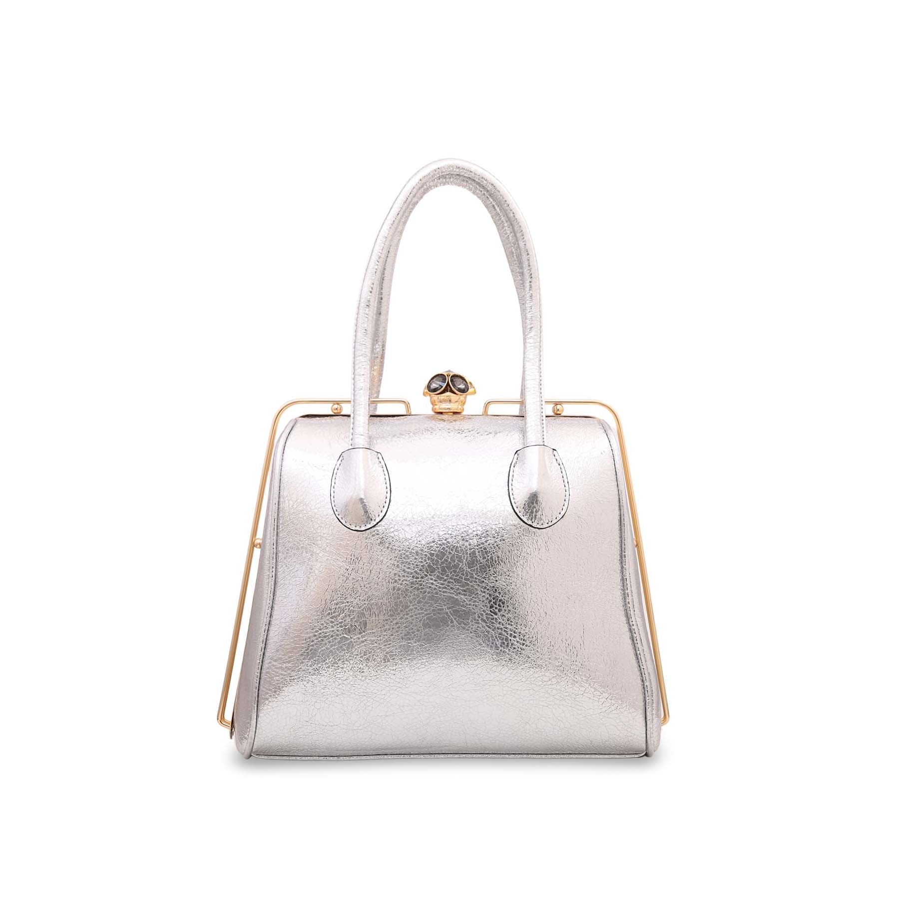 Silver Fancy Hand Bag P35829