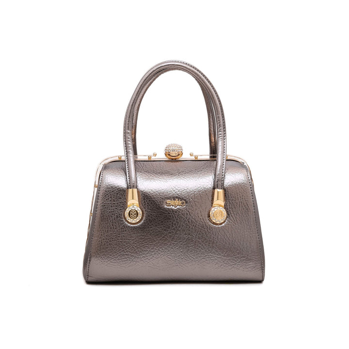 Grey Fancy Hand Bag P35837