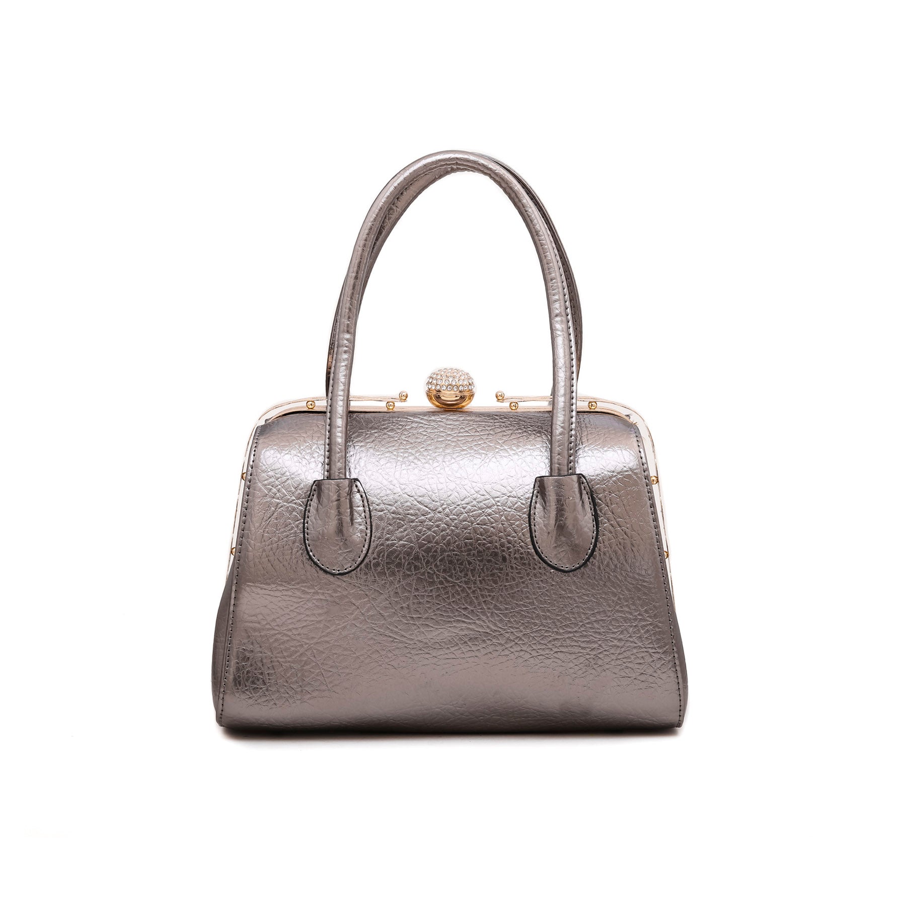 Grey Fancy Hand Bag P35837