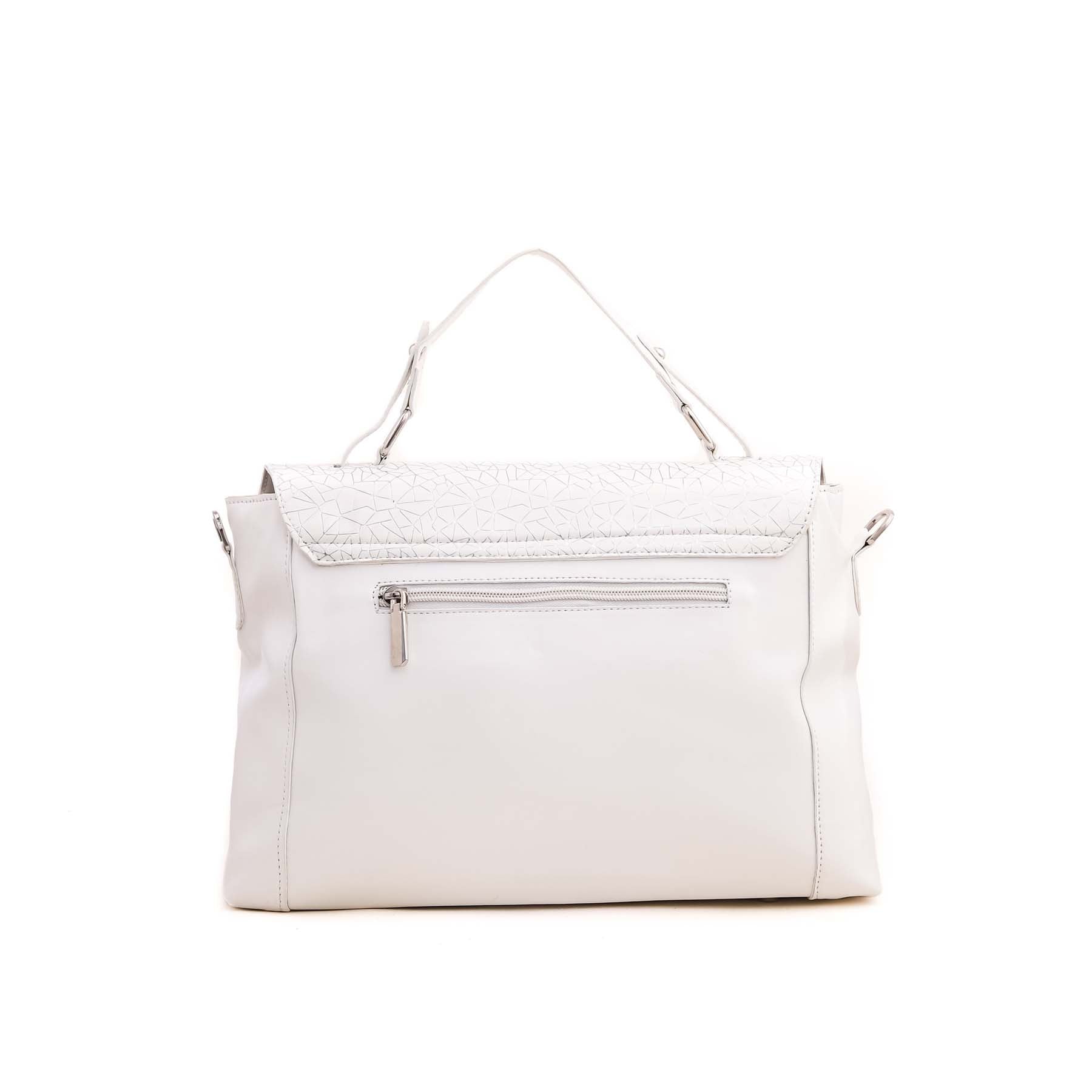 White Formal Shoulder Bag P54358