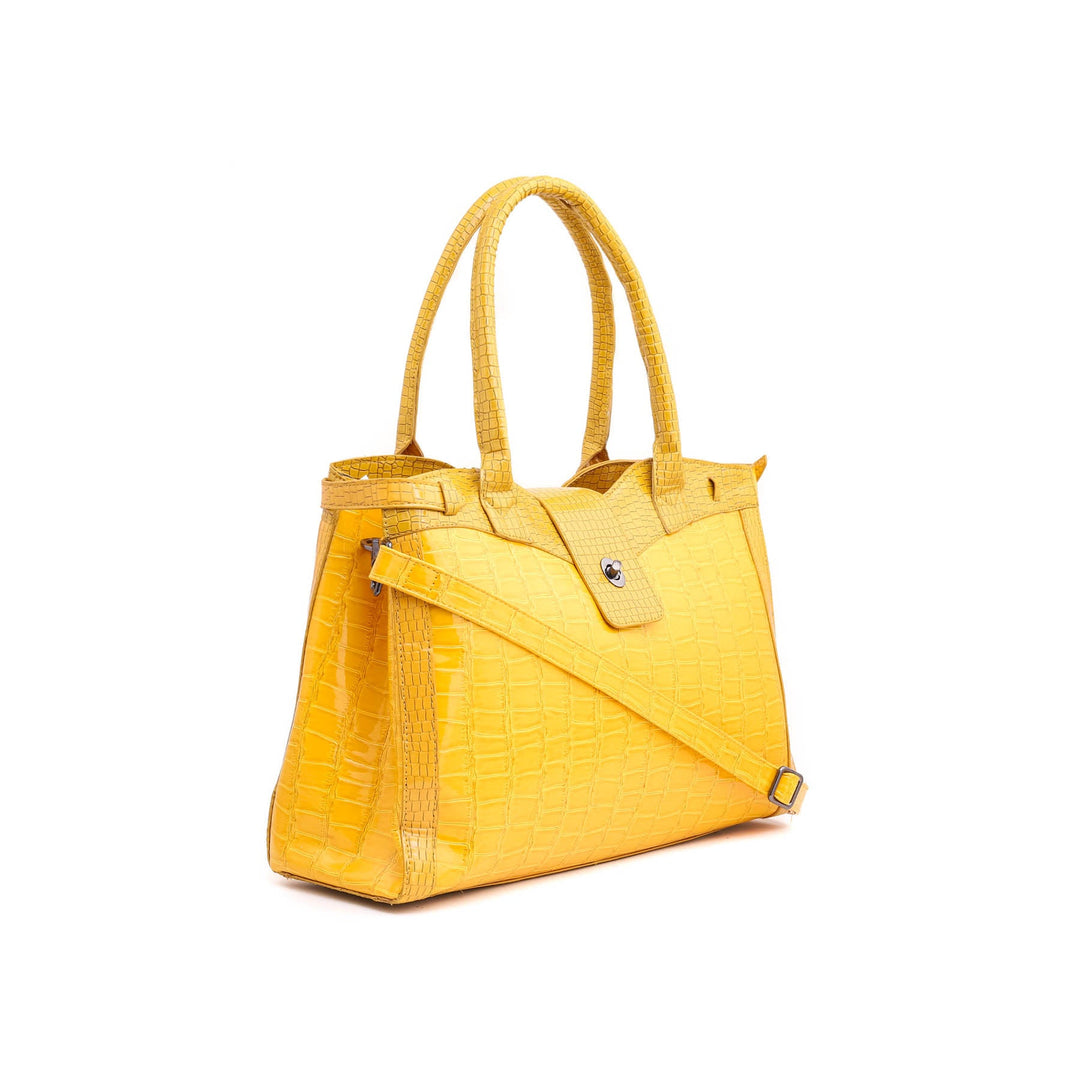 Yellow Formal Hand Bag P54359