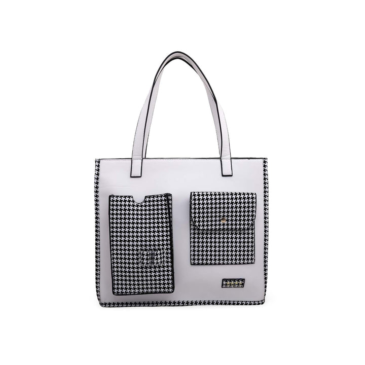 White Formal Hand Bag P54562