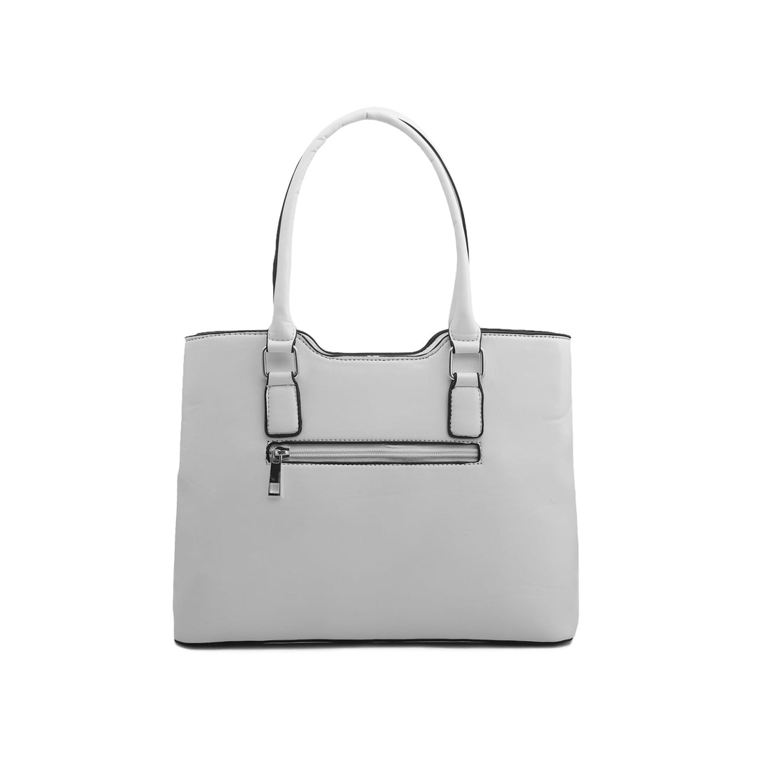 White Formal Hand Bag P54576