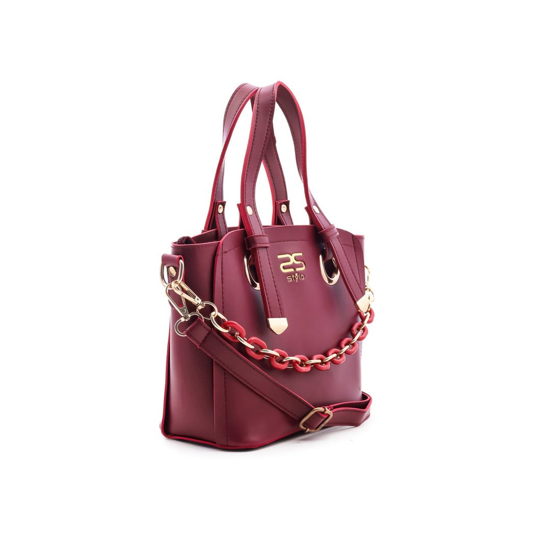 Maroon Formal Hand Bag P55216