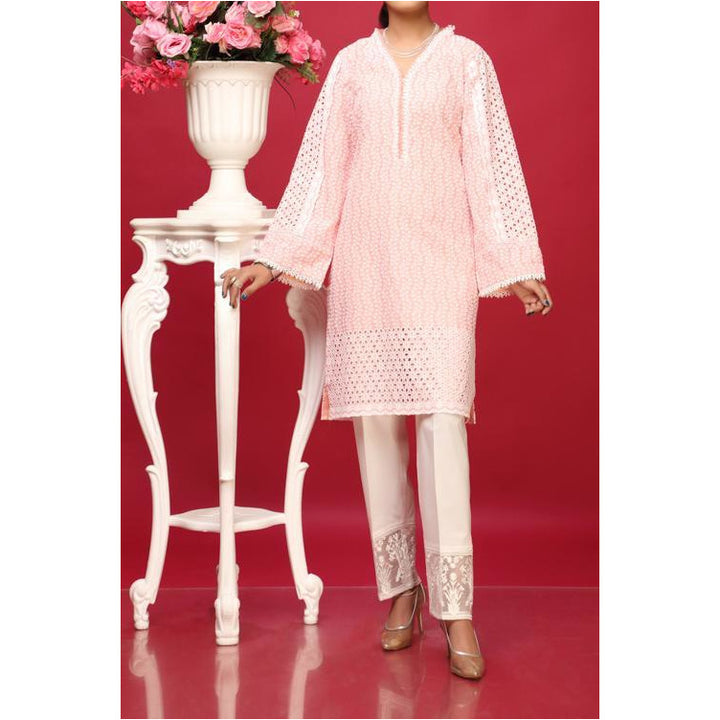 Embellished Chicken Kari Shirt SK Pink PE1148