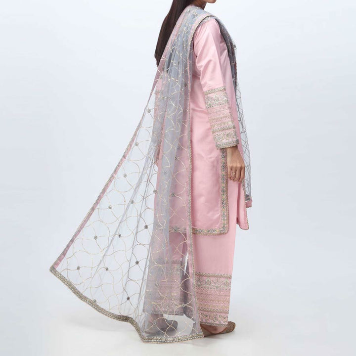 3PC- Embellished Khadi Net Suit PF3005