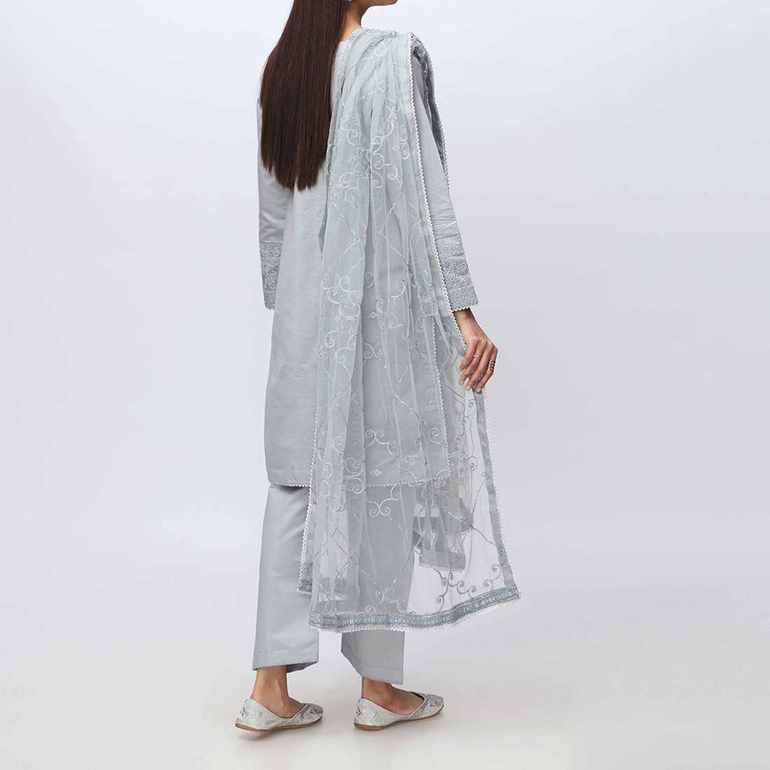 3PC- Embellished Khadi Net Suit PF3010