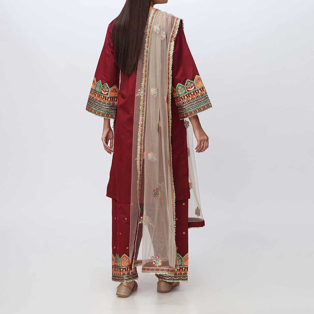 3PC- Embellished Khadi Net Suit PF3018