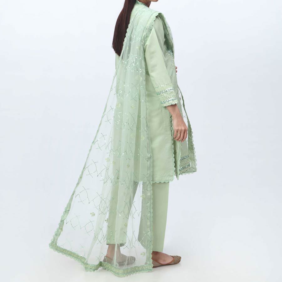 3PC- Embellished  Khadi Net Suit PF3068