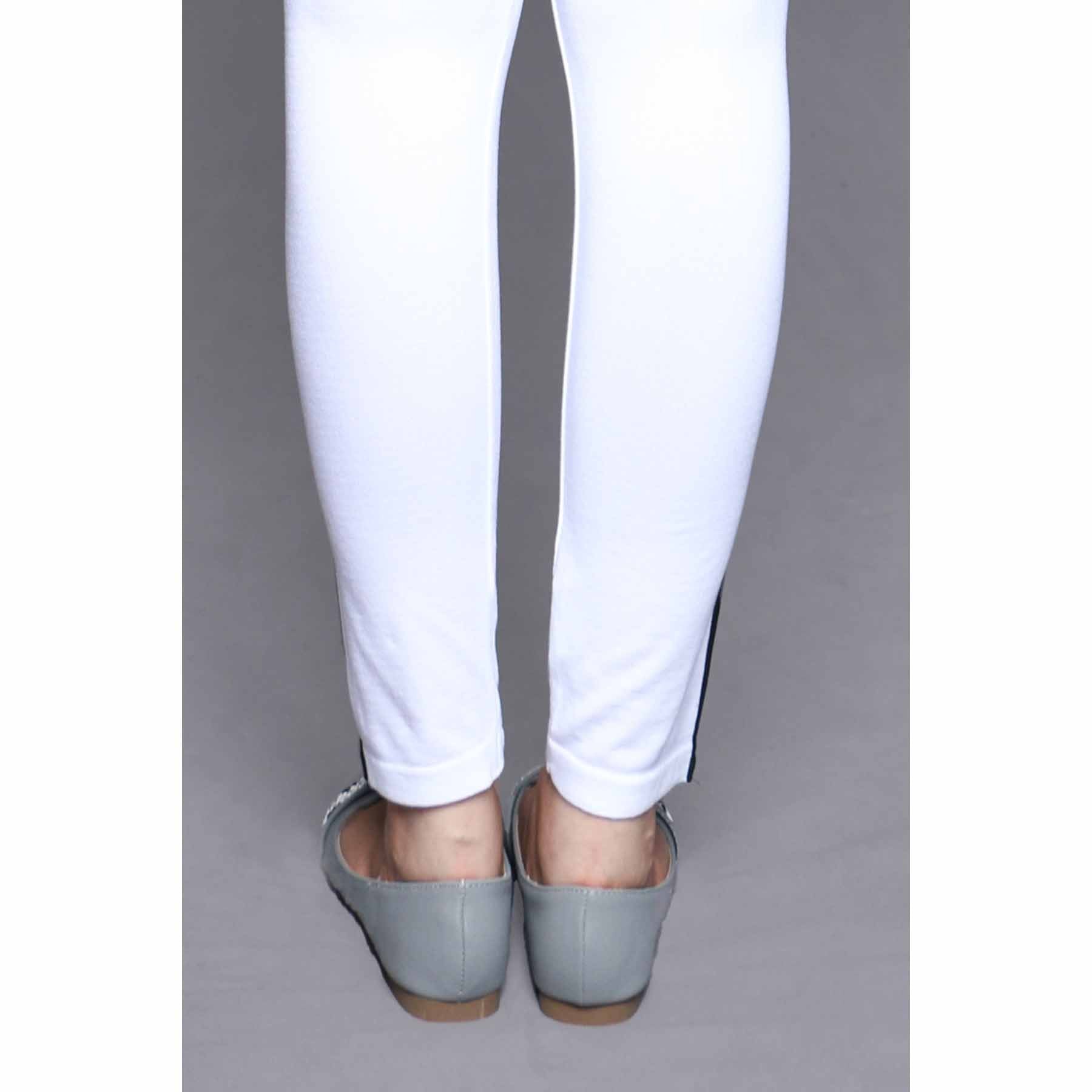 White Color Lowers Plain Tights PN2061