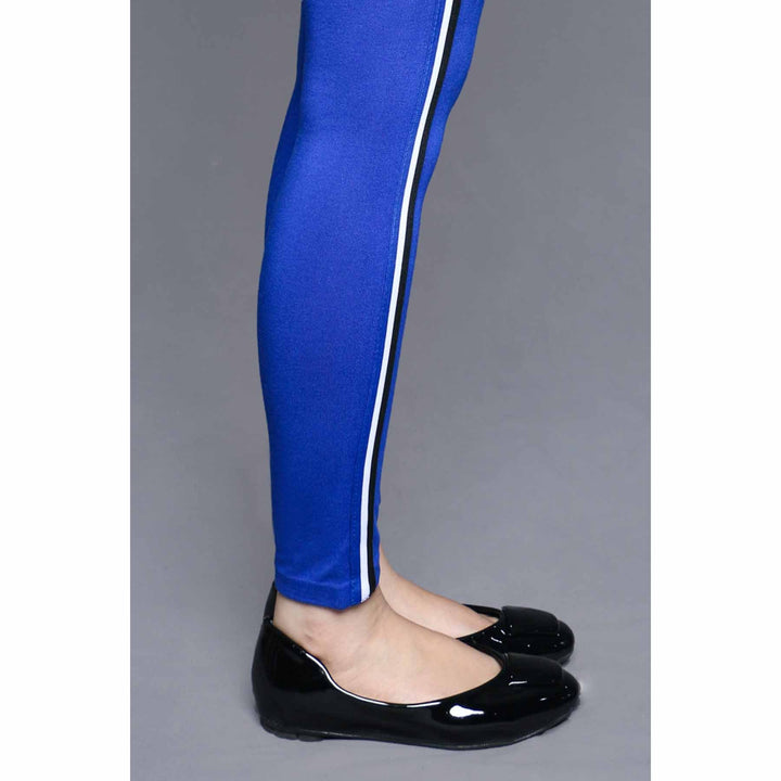 Blue Color Lowers Plain Tights PN2061