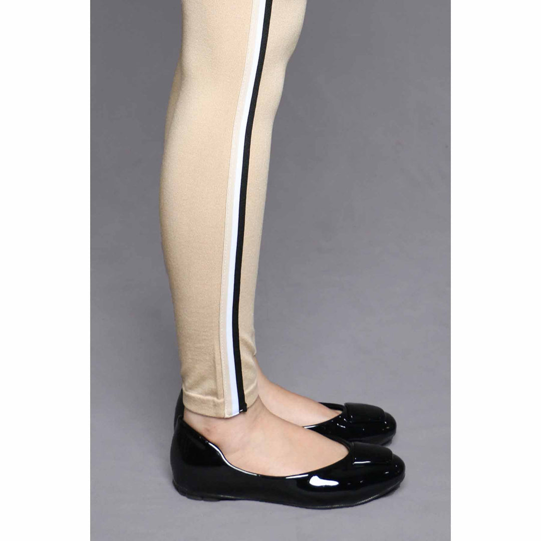 Khaki Color Lowers Plain Tights PN2061