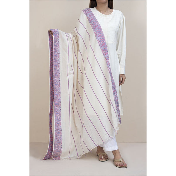 Red Jaquard Border Cotton Dupatta PS1713