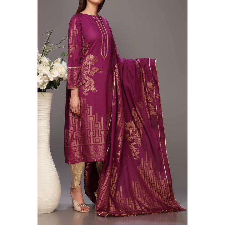 2PC- Jaquard Shirt With Jaquard Dupatta PS2144