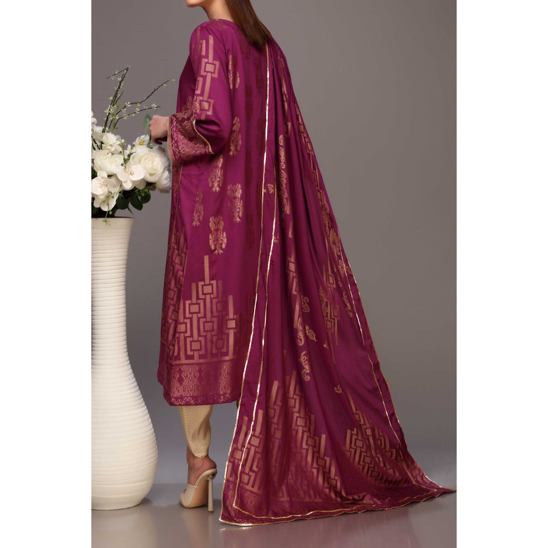 2PC- Jaquard Shirt With Jaquard Dupatta PS2144