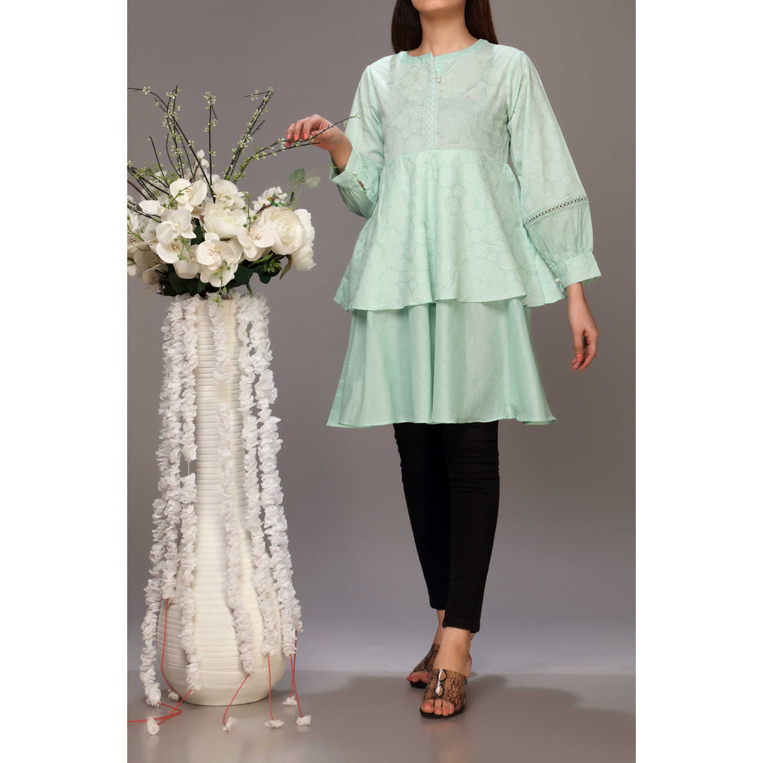 Green Color Lawn Shirt PS2162