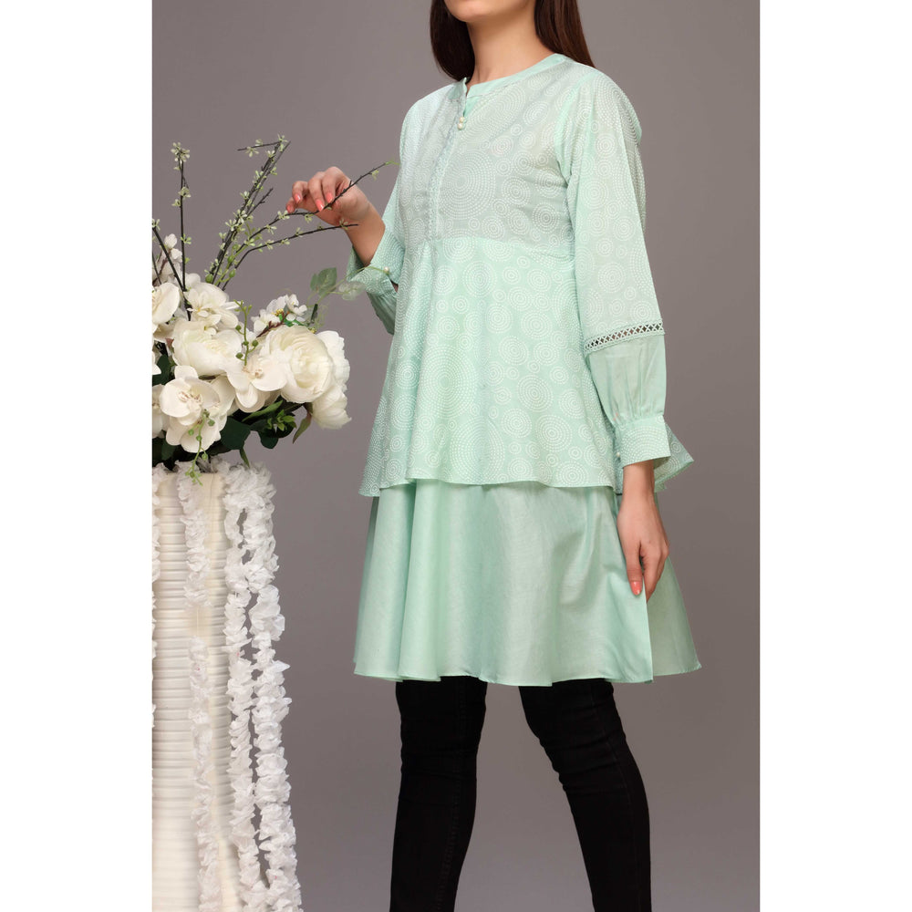 Green Color Lawn Shirt PS2162