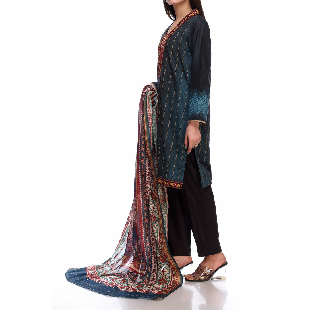 2PC- Digital Printed Lawn Shirt With Dupatta PS2214