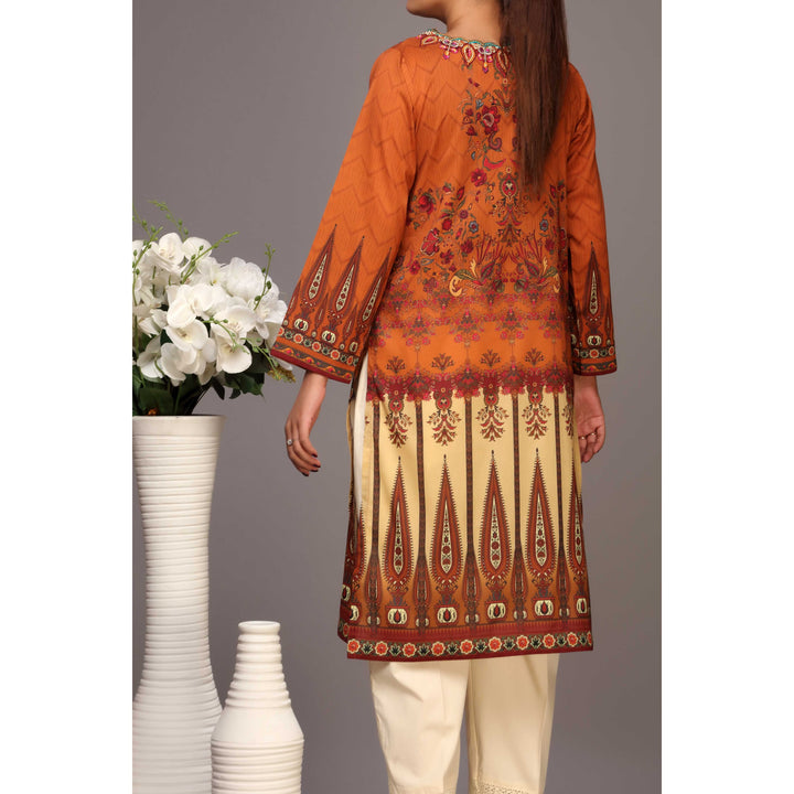 Brown Color Digital Printed Lawn Shirt PS2231