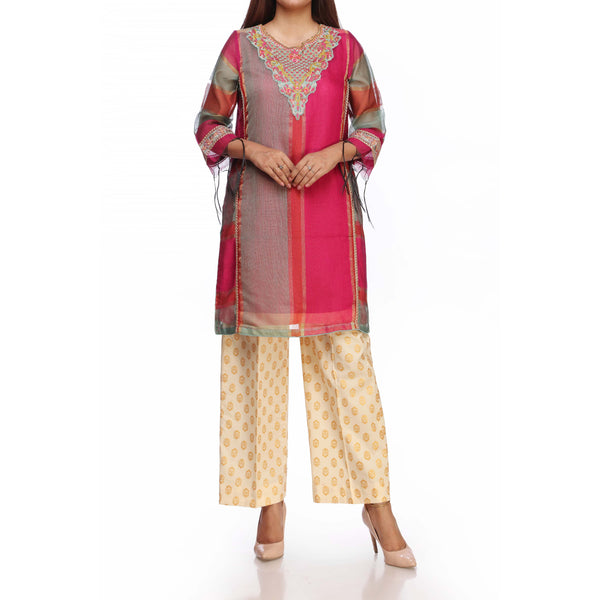 Multy Embellished Cotton Net Shirt PS2266