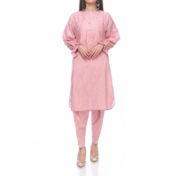 Pink Color Embellished Jacquard Shirt PS2283