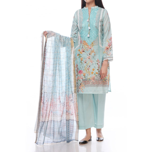 3PC- Digital Printed Lawn Embroidered Suit PS2335