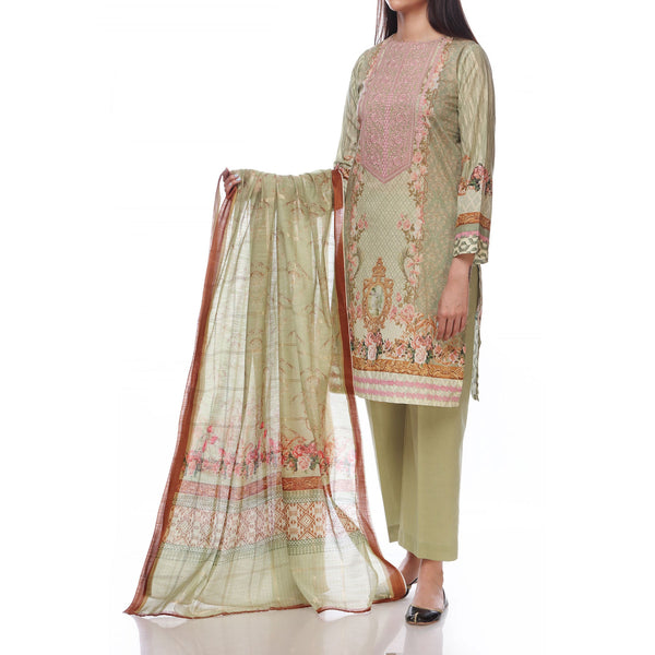 3PC- Digital Printed Lawn Embroidered Suit PS2342