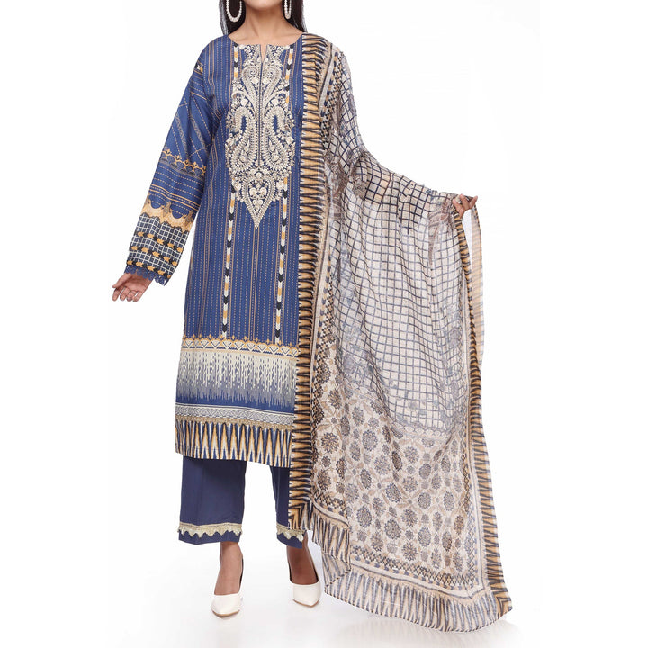 2PC- Unstitched Digital Printed Lawn Shirt With Dupatta PS2452