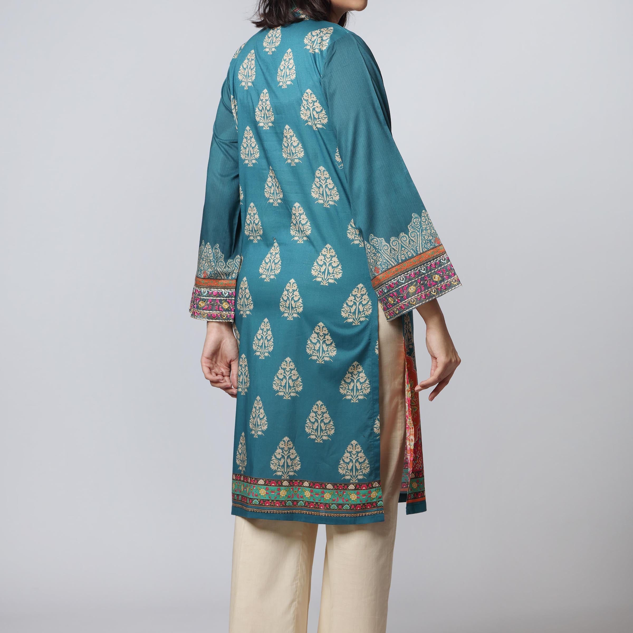 1PC- Digital Printed Lawn Embroidered Shirt PS3138