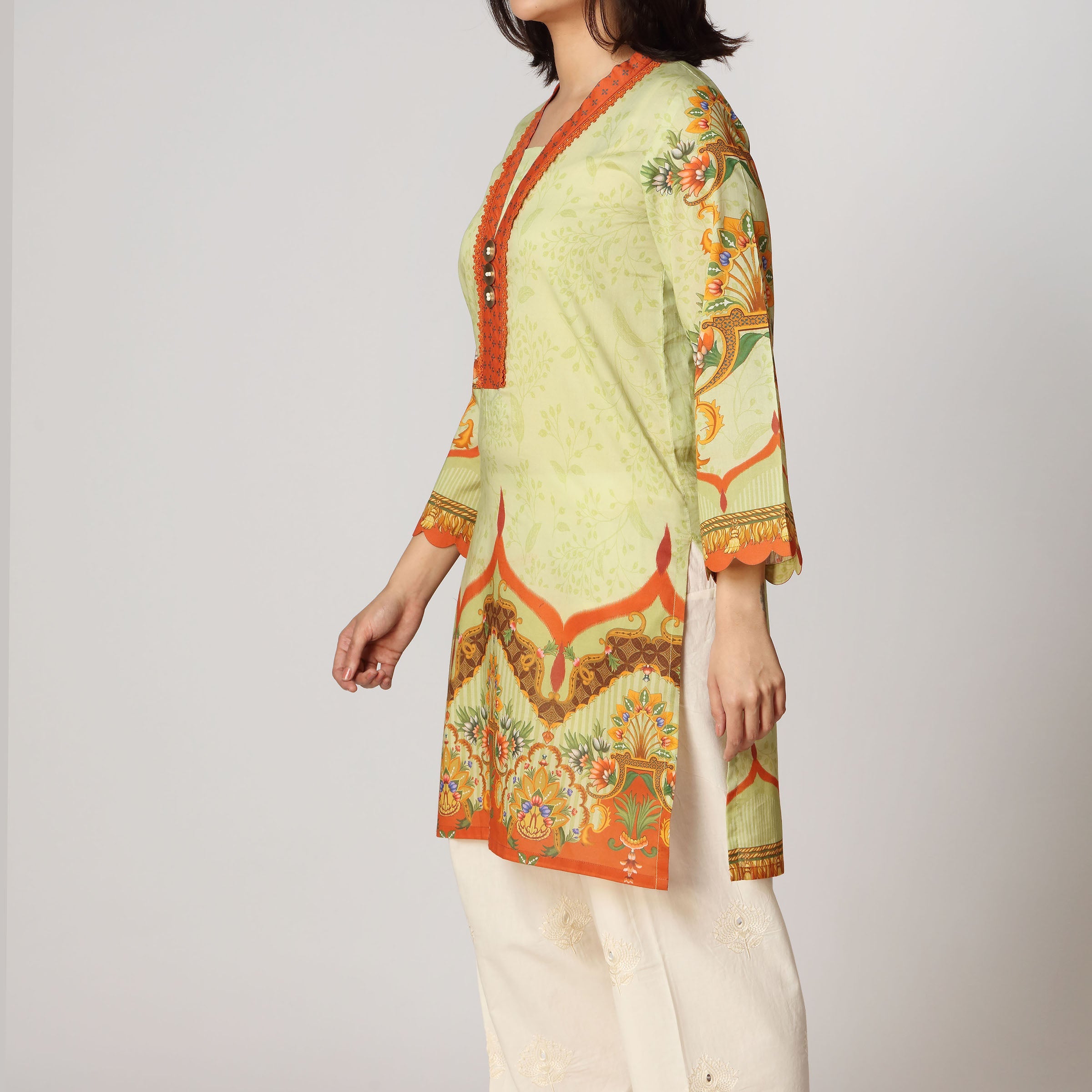 1PC- Unstitched Digital Printed Lawn Shirt PS3440