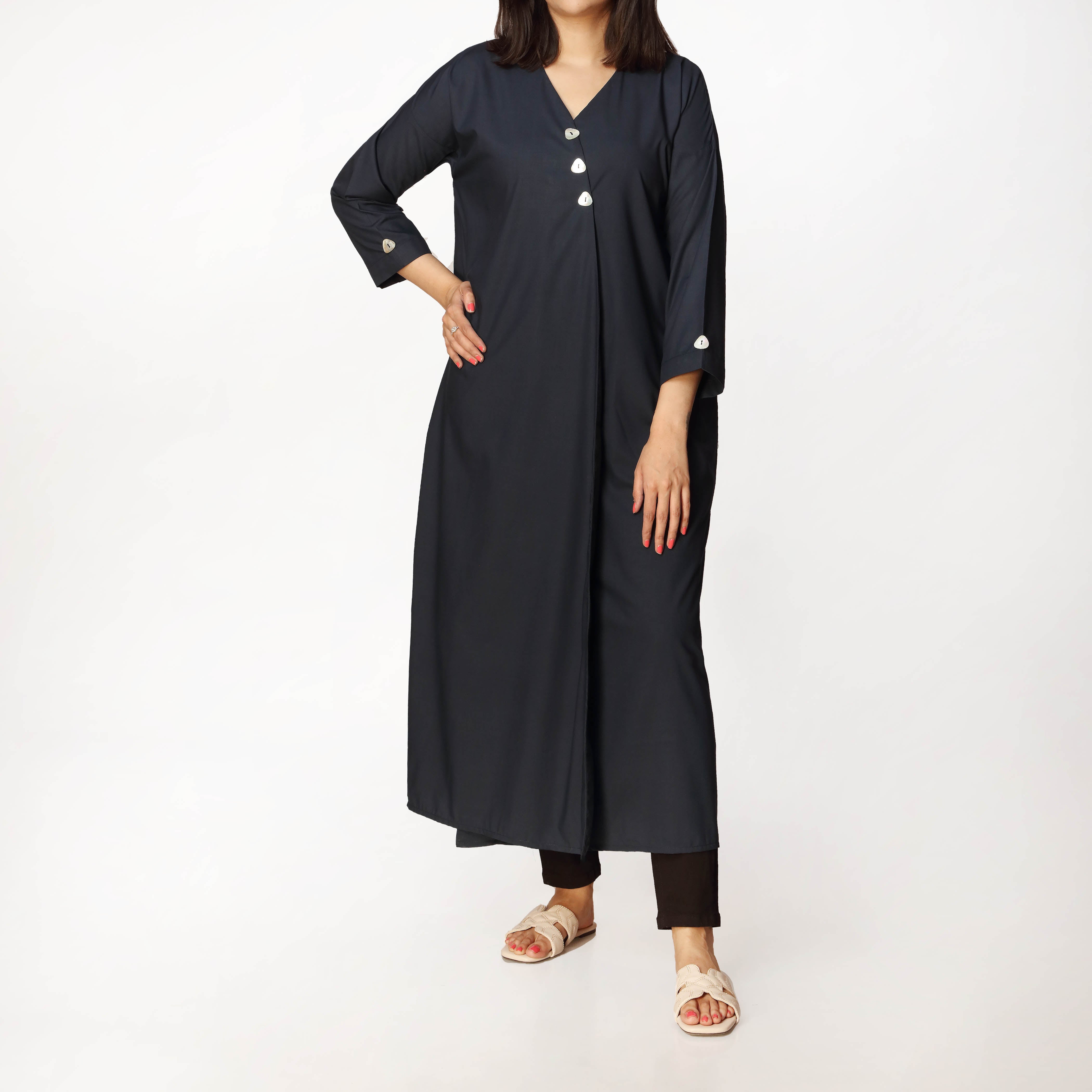 1PC- Solid Long Shirt PS3199