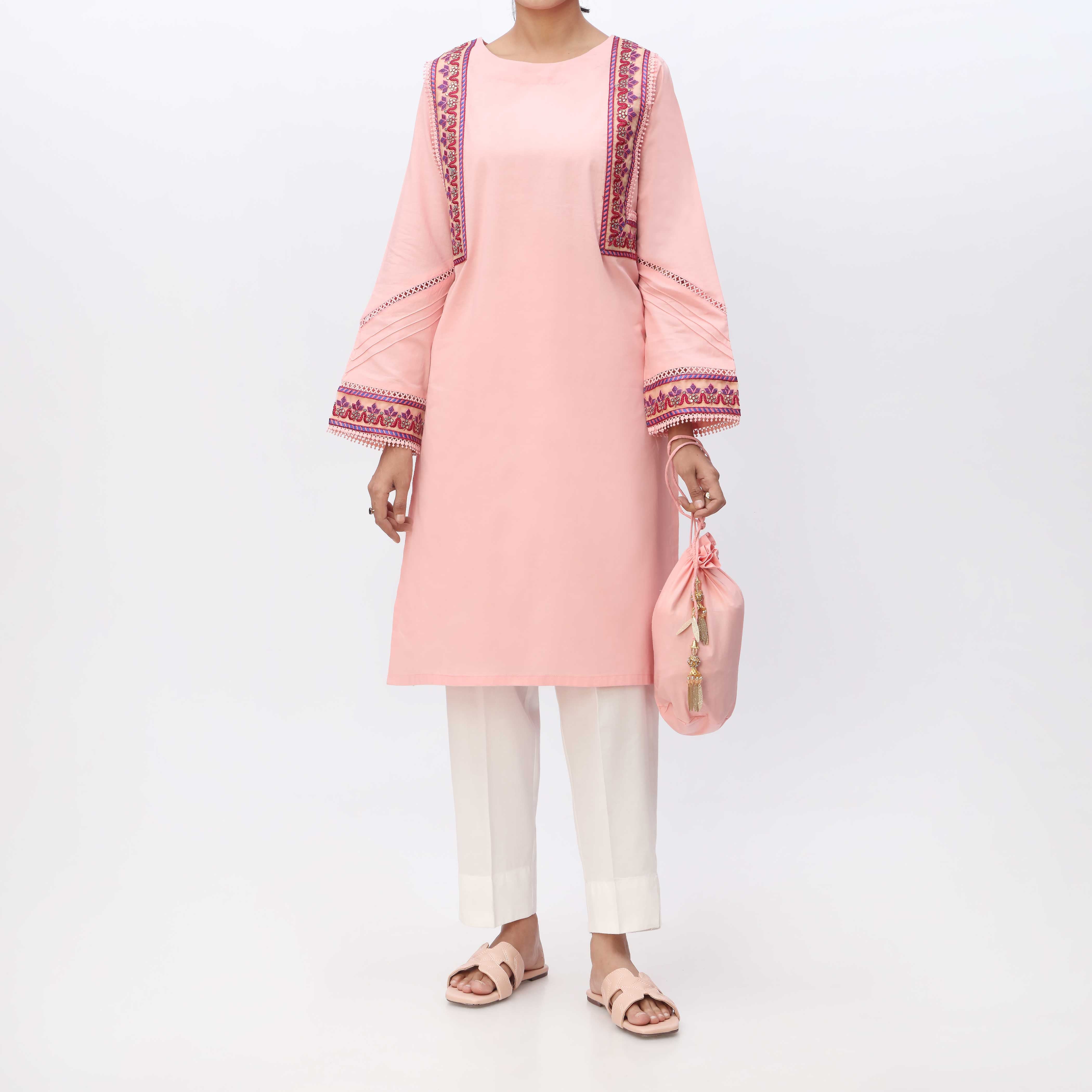 1PC- Embroidered Cambric Shirt PS3248