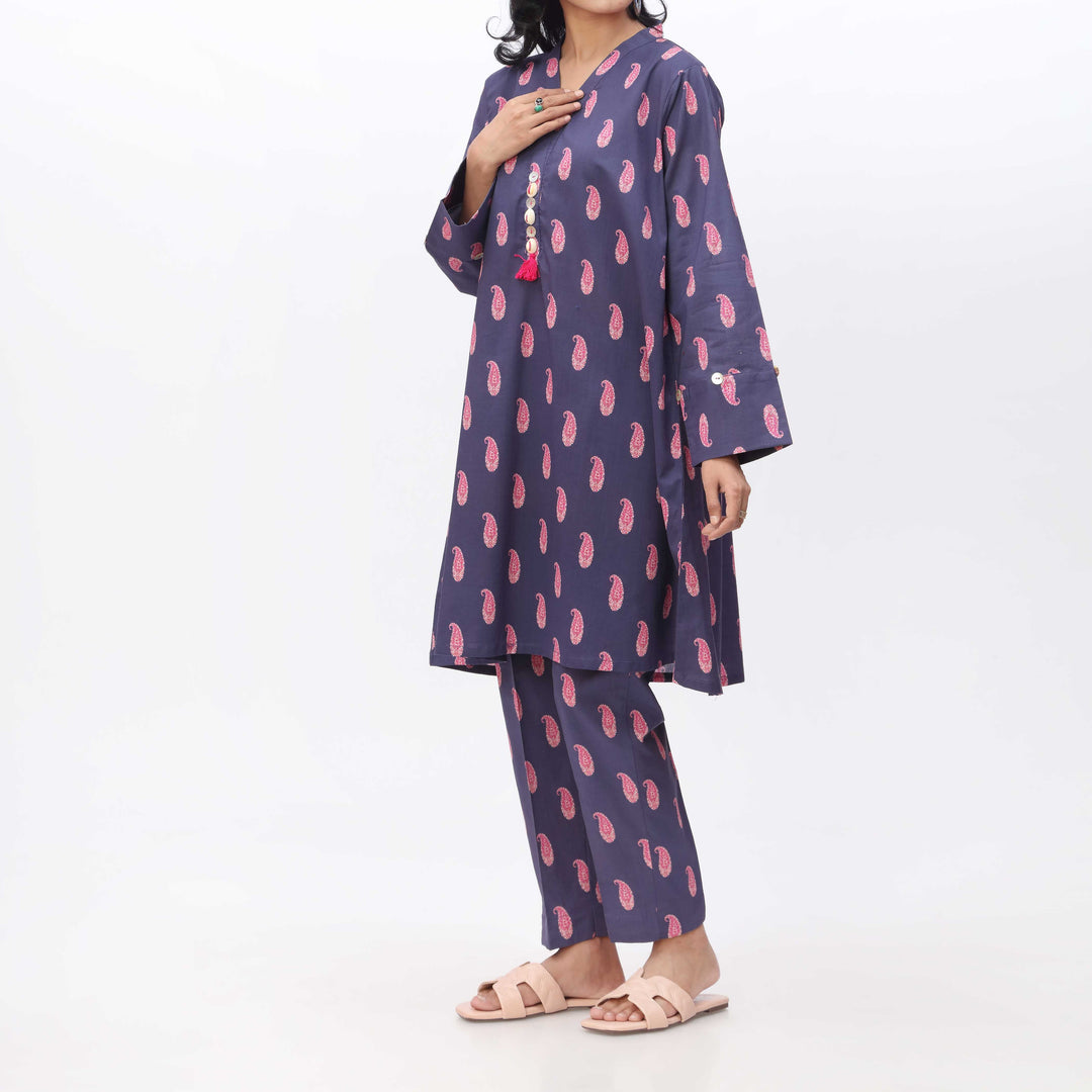 2PC- Printed Cambric Shirt & Trouser PS3329