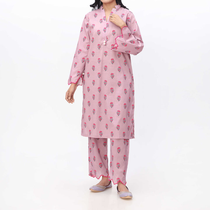 2PC- Printed & Embroidered Cambric Shirt &Trouser PS3344