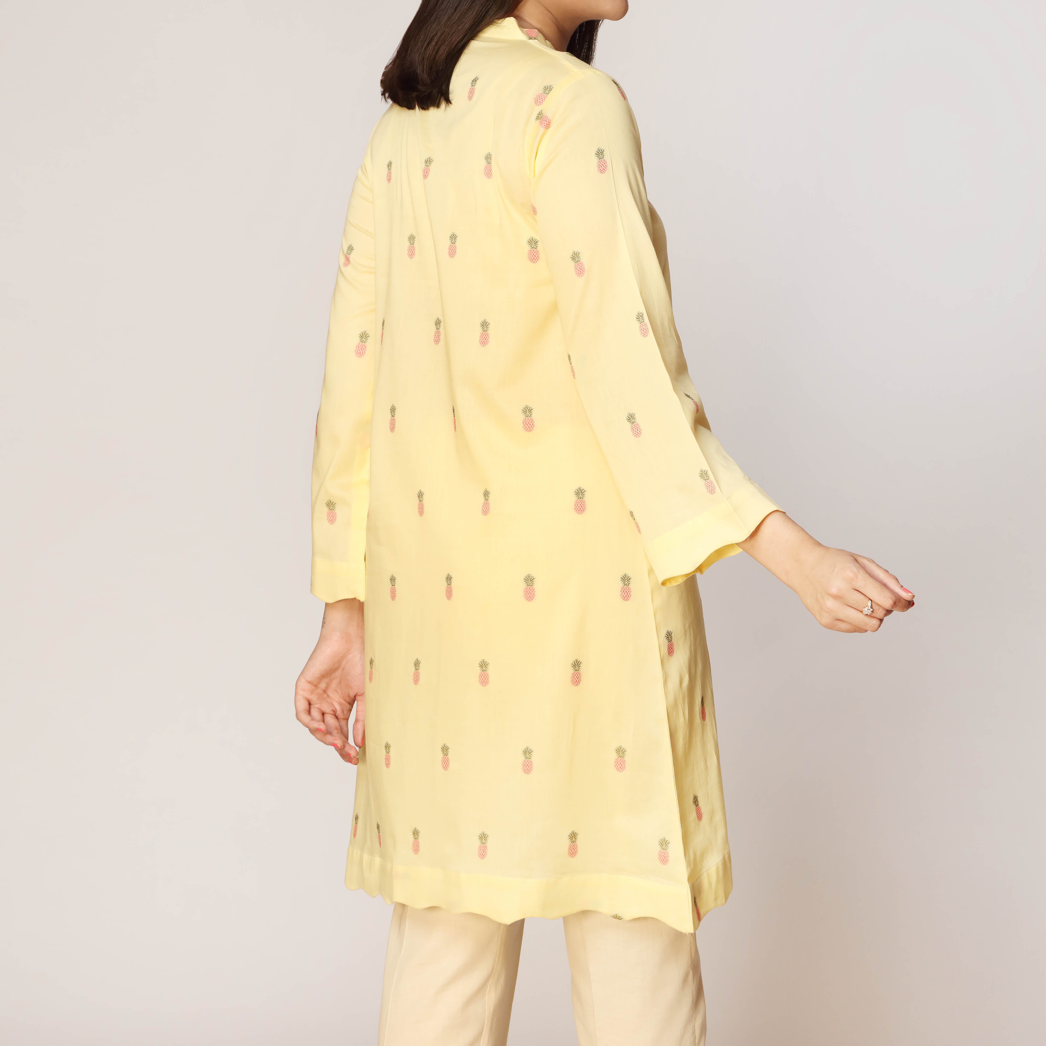 1PC- Embellished Cambric Shirt PS3372