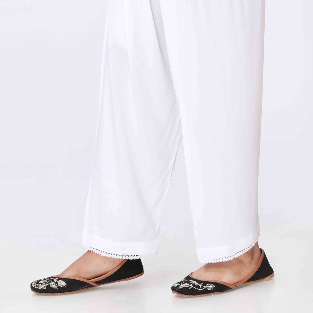 White Cambric Straight Fit Trouser PS3571