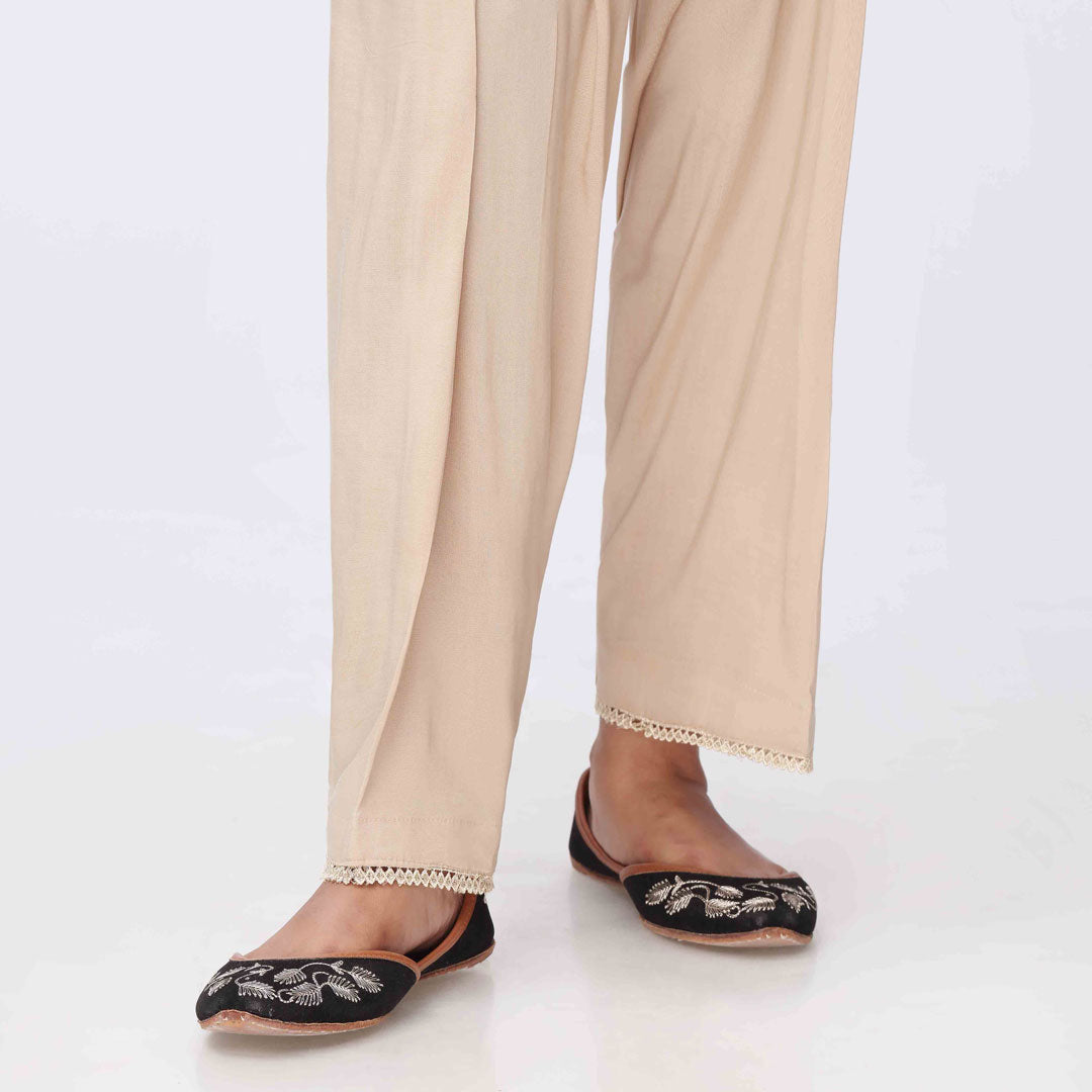 Beige Cambric Straight Fit Trouser PS3571