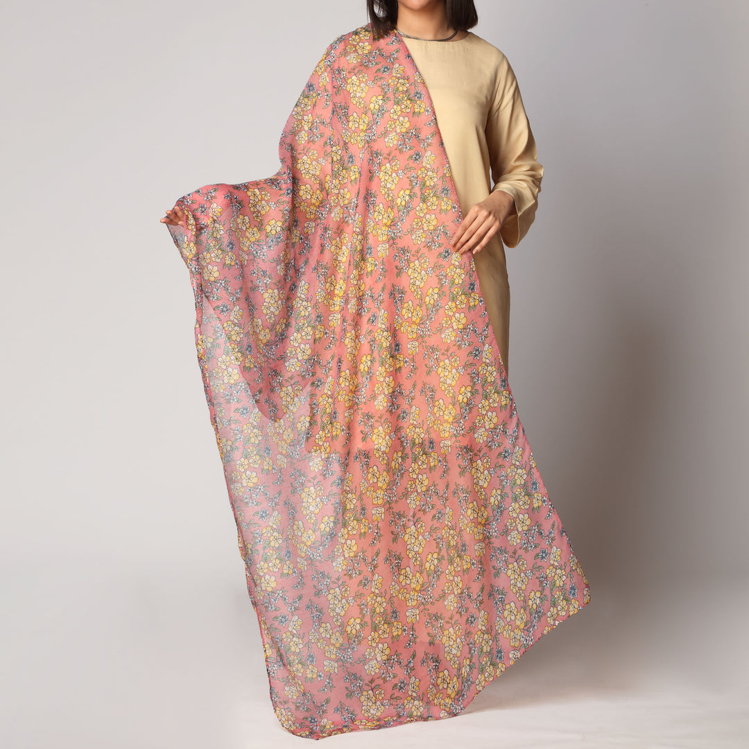 Pink Digital Printed Stole PS3751