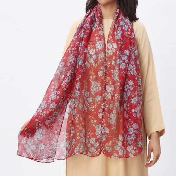 Rust Digital Printed Stole PS3751