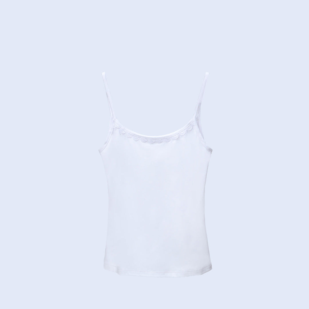 White Laced Tank Top PS4020