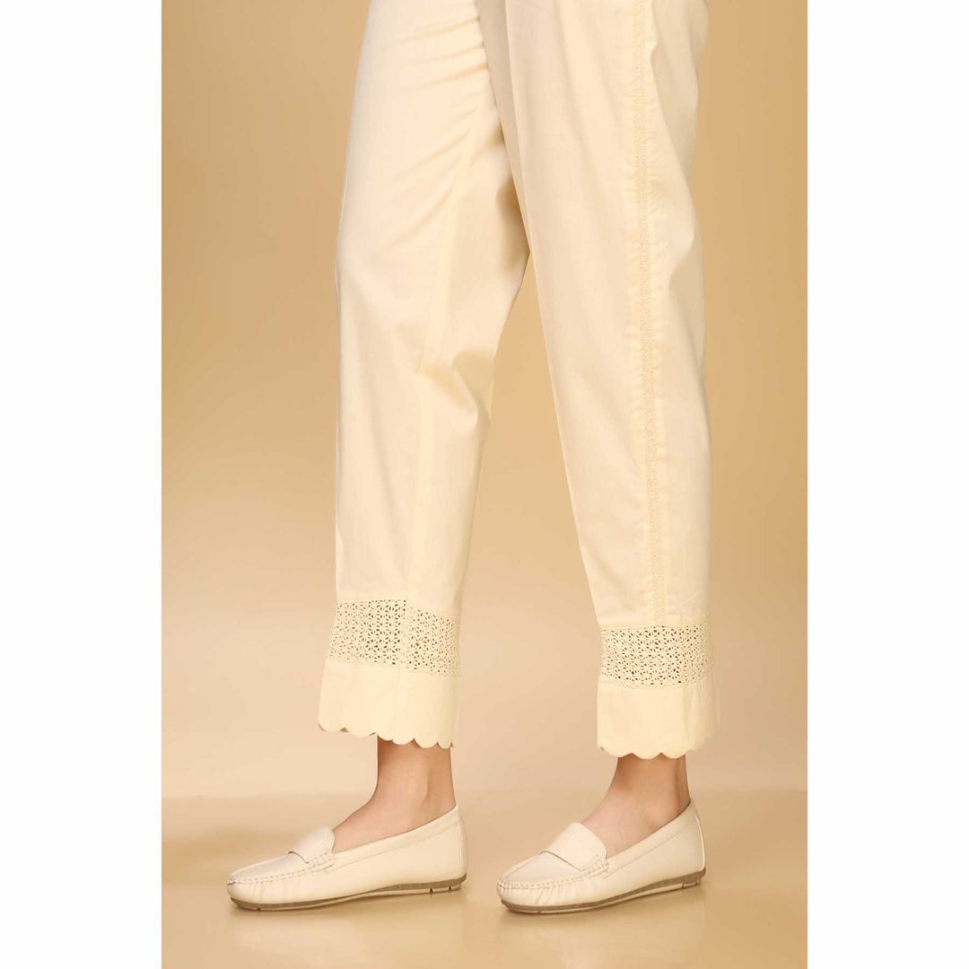 Cambric Slim Fit Embellished Trouser