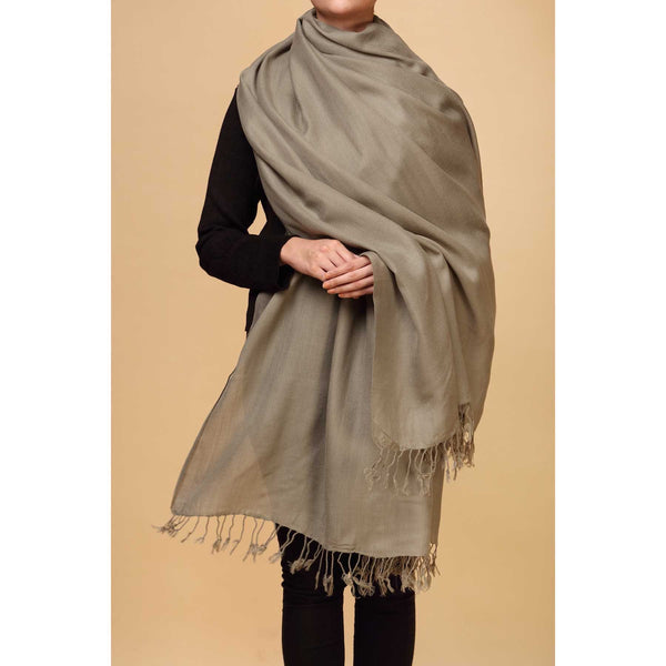 Grey Color Winter Shawl PW1719