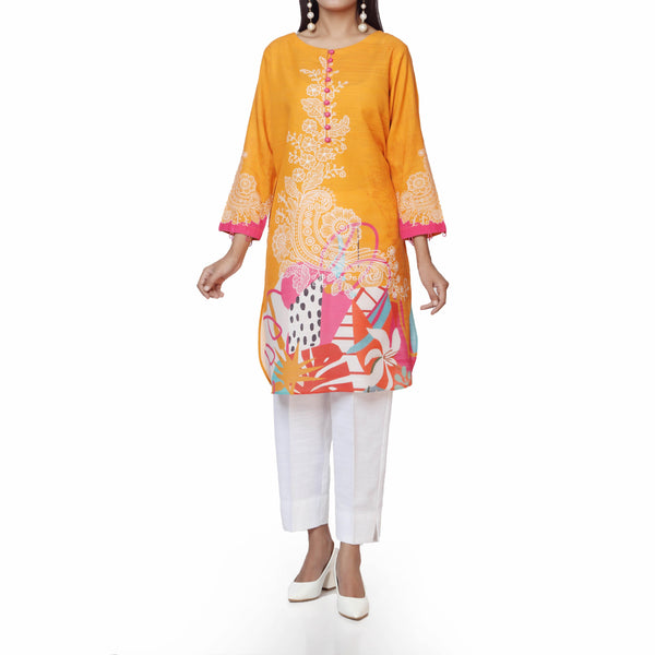 1PC- Unstitched Digital Printed Khaddar Shirt PW2415