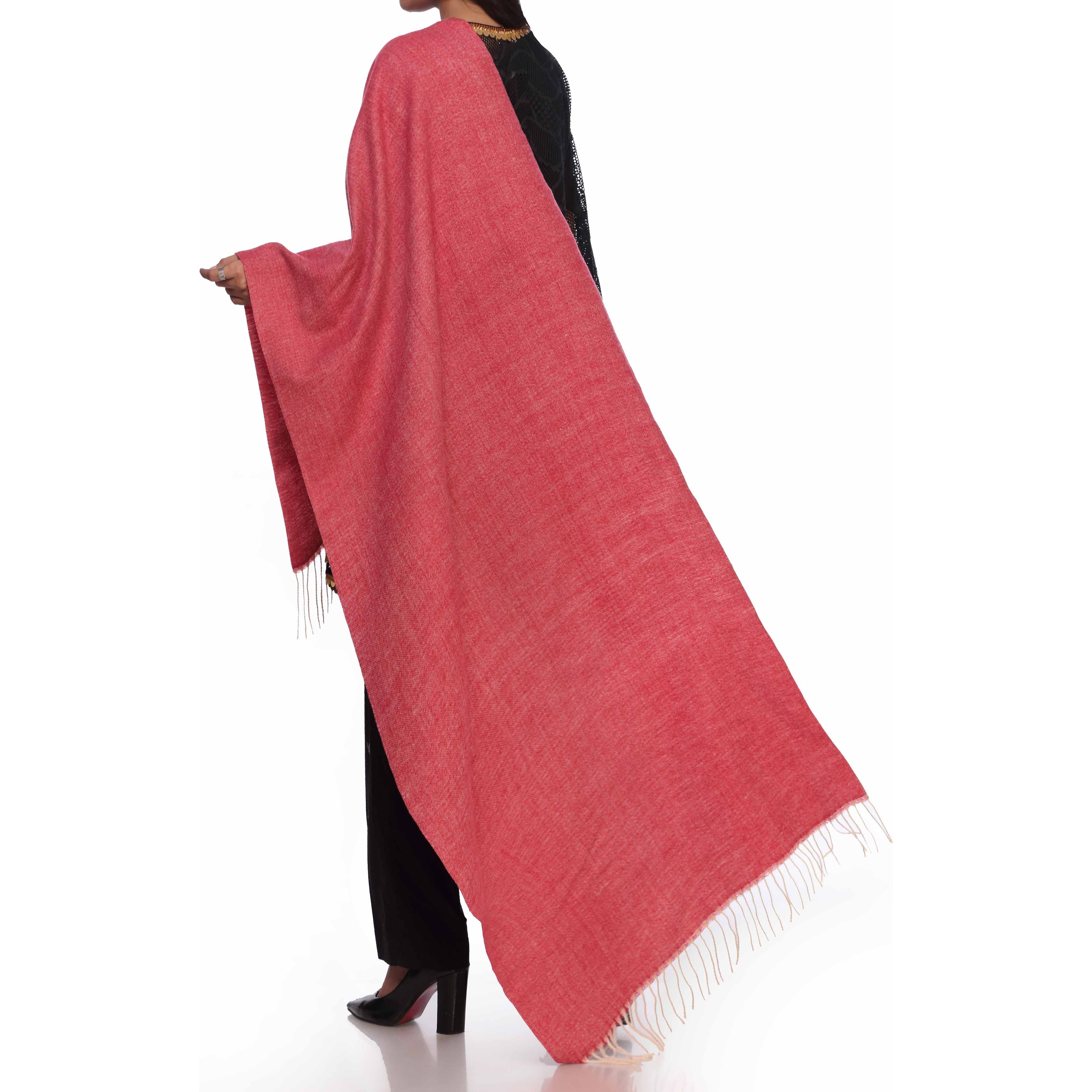Red Softer Plain Stole PW2711