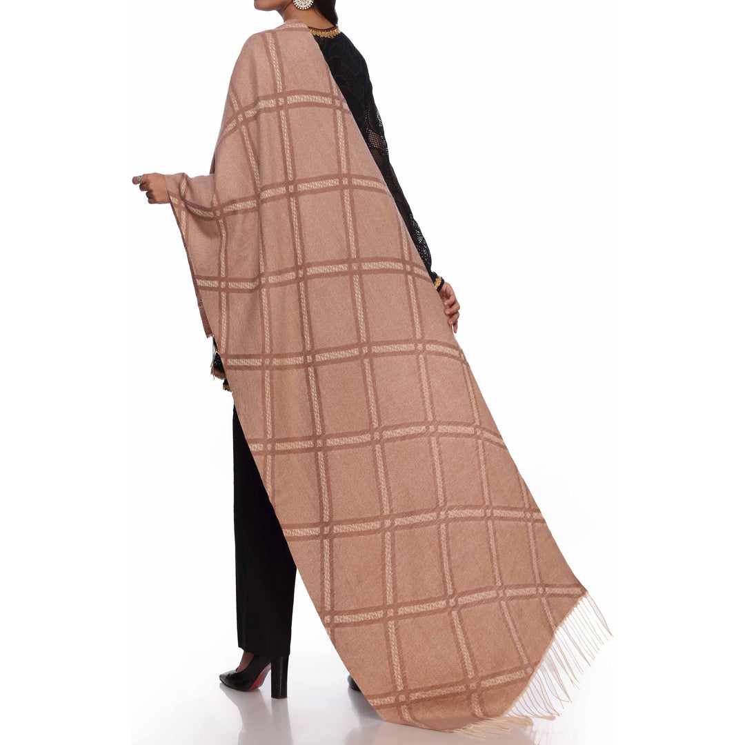 Khaki Cross Check Stole PW2712