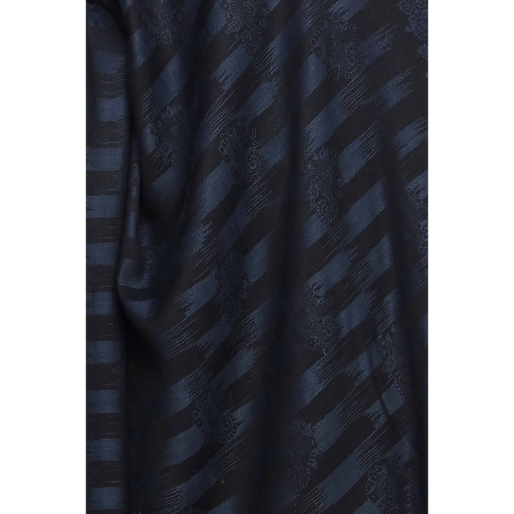 Blue Jacquard Shawl PW2715