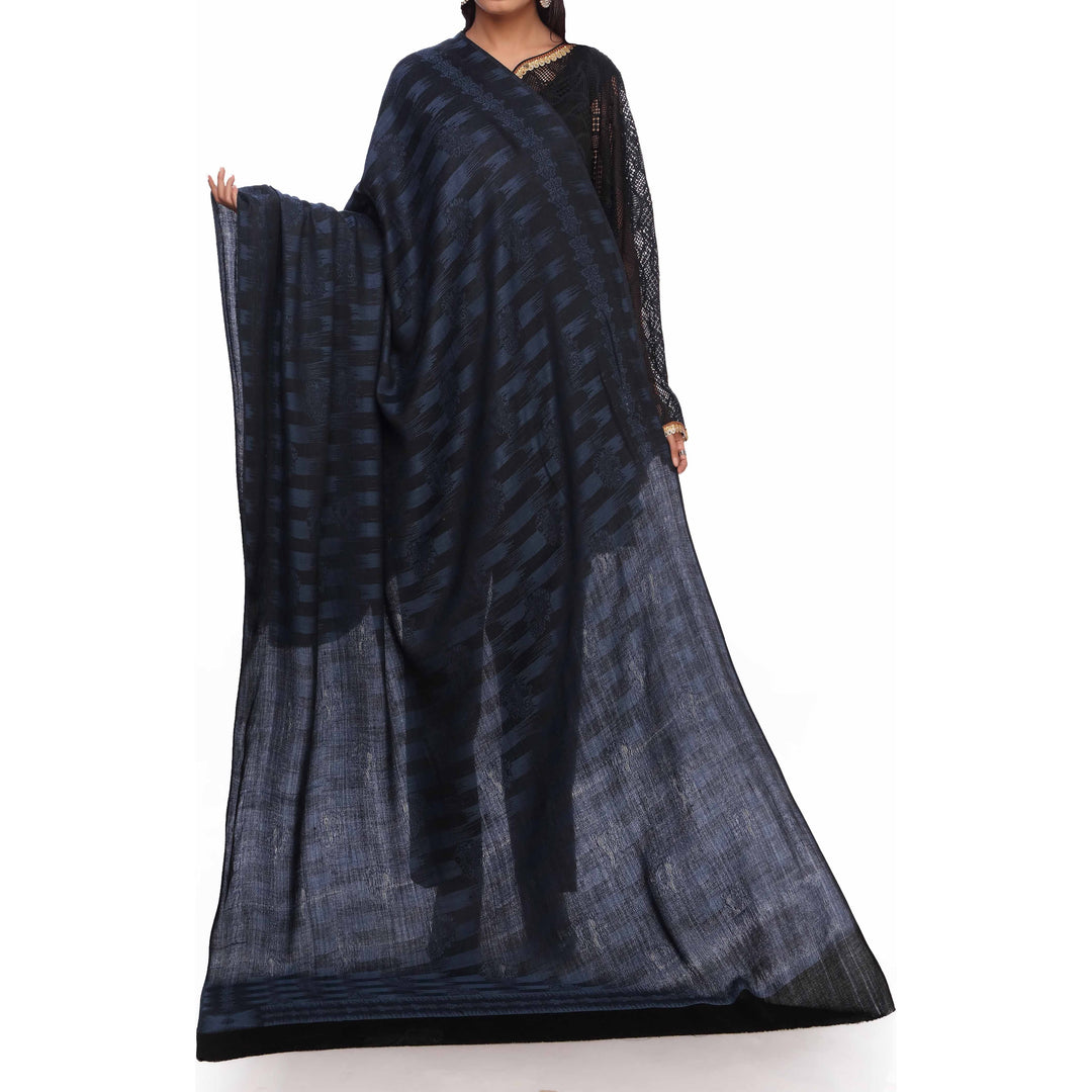 Blue Jacquard Shawl PW2715